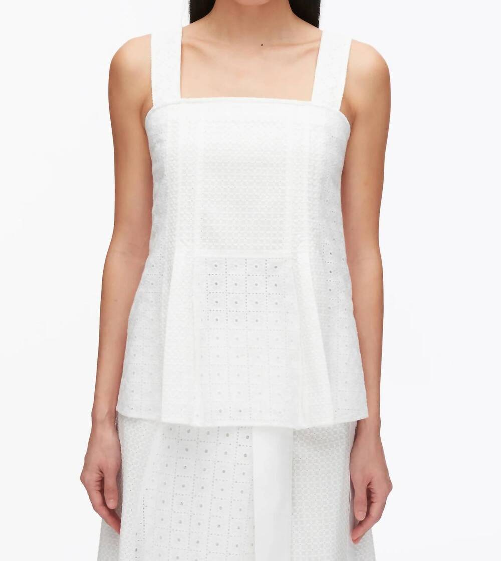 NEW 3.1 PHILLIP LIM broderie anglaise patchwork camisole top in white